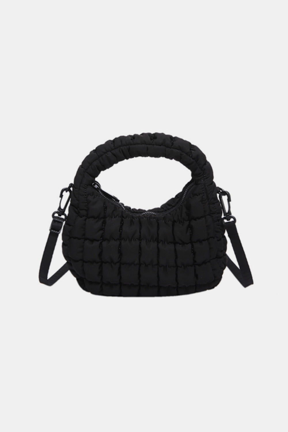 Quilted Puffy Removable Strap Crossbody Bag