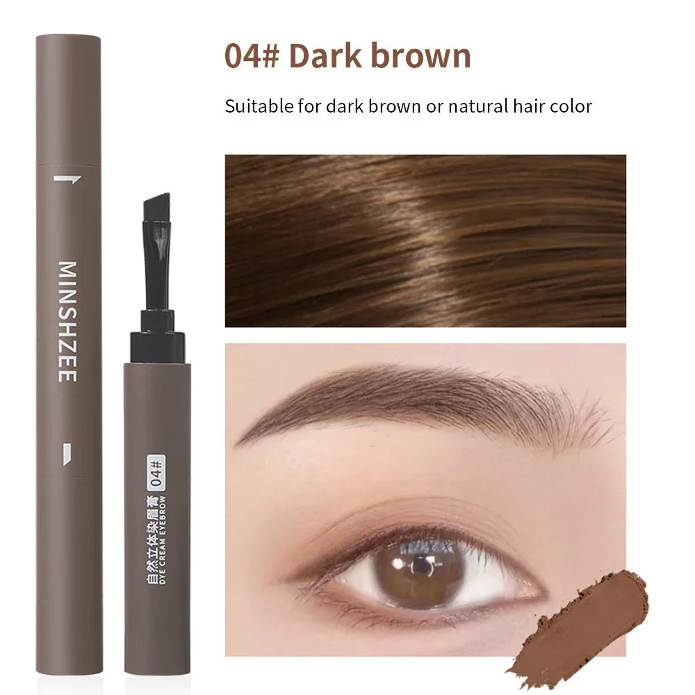 Natural Eyebrow Coloring Paste Pen Brush Lasting Brown Gray Eyebrow Brush Waterproof Eyebrow Pencil Make Up Cosmetics