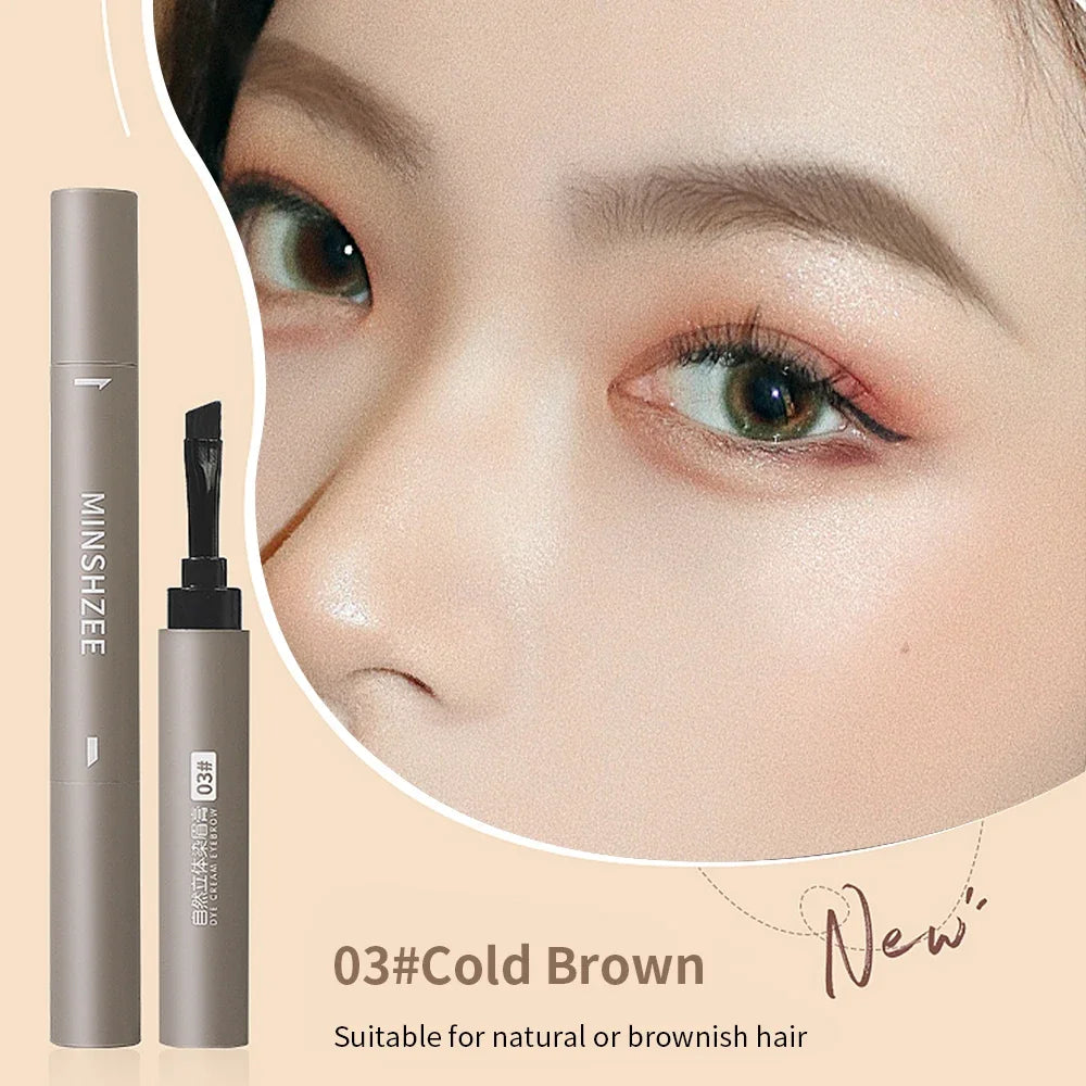 Natural Eyebrow Coloring Paste Pen Brush Lasting Brown Gray Eyebrow Brush Waterproof Eyebrow Pencil Make Up Cosmetics