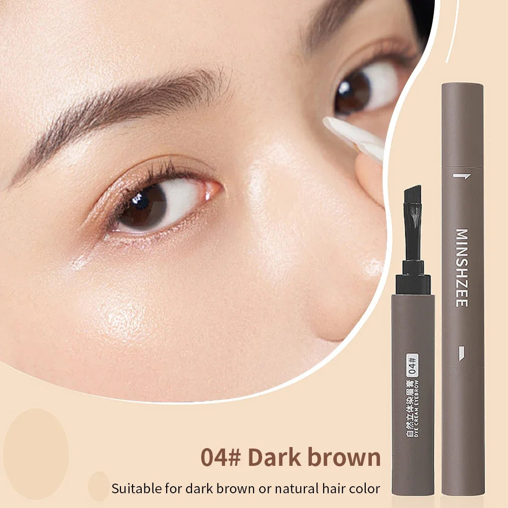 Natural Eyebrow Coloring Paste Pen Brush Lasting Brown Gray Eyebrow Brush Waterproof Eyebrow Pencil Make Up Cosmetics