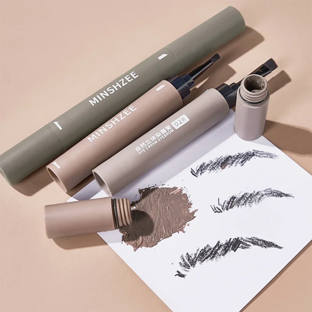 Natural Eyebrow Coloring Paste Pen Brush Lasting Brown Gray Eyebrow Brush Waterproof Eyebrow Pencil Make Up Cosmetics