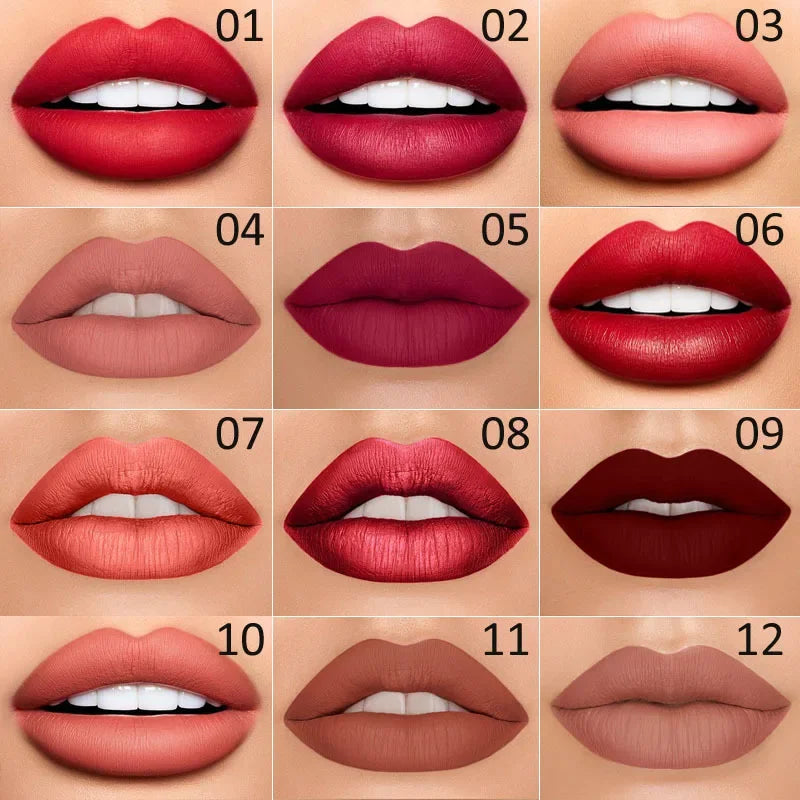 12pcs Double Ended Matte Lipstick Long Lasting Wateproof Cheap Lipstick Wholesale Sexy Red Lips Liner Pencil Makeup Cosmetics