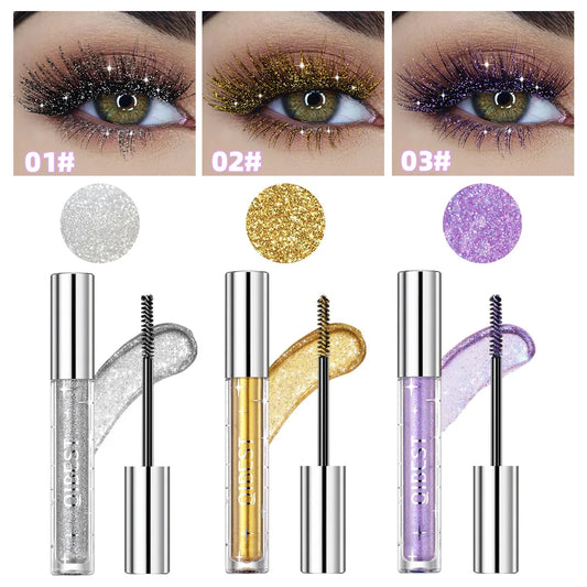 Silver Diamond Glitter Mascara Fast Dry Eyelashes