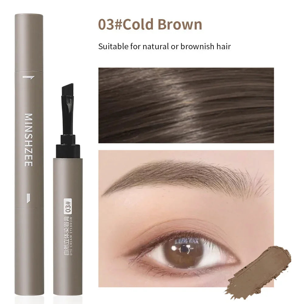 Natural Eyebrow Coloring Paste Pen Brush Lasting Brown Gray Eyebrow Brush Waterproof Eyebrow Pencil Make Up Cosmetics