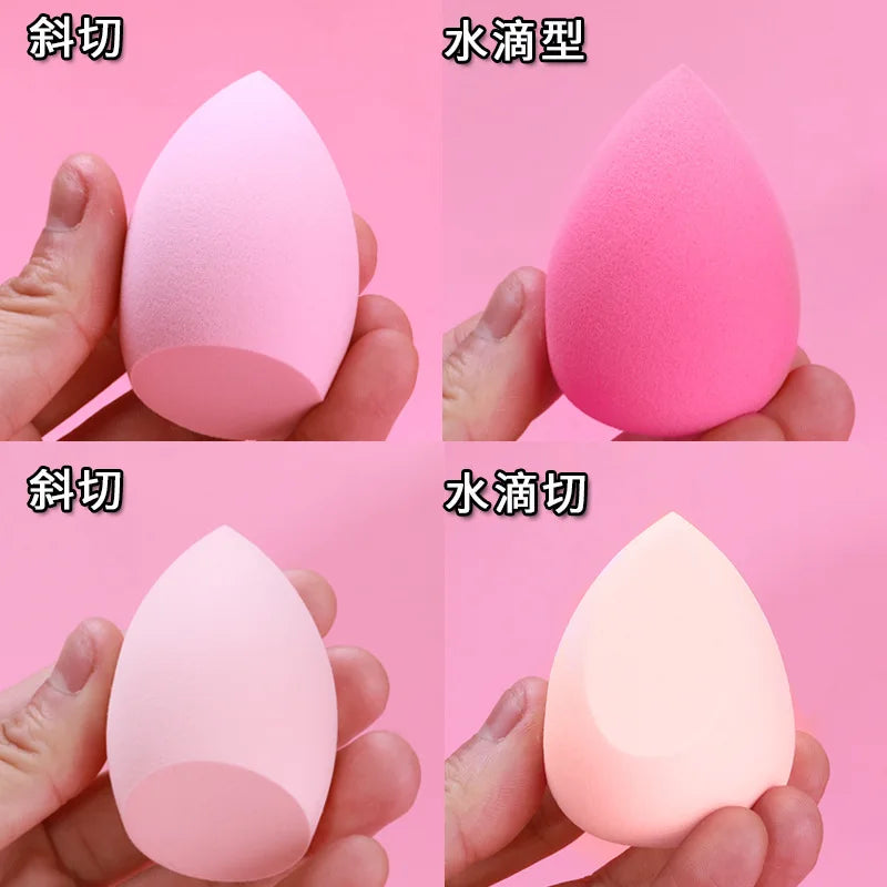 4pcs Makeup Sponge Powder Puff Dry and Wet Combined Beauty Cosmetic Ball Foundation Powder Puff Bevel Cut Make Up Sponge Tools