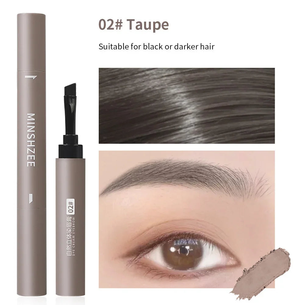 Natural Eyebrow Coloring Paste Pen Brush Lasting Brown Gray Eyebrow Brush Waterproof Eyebrow Pencil Make Up Cosmetics