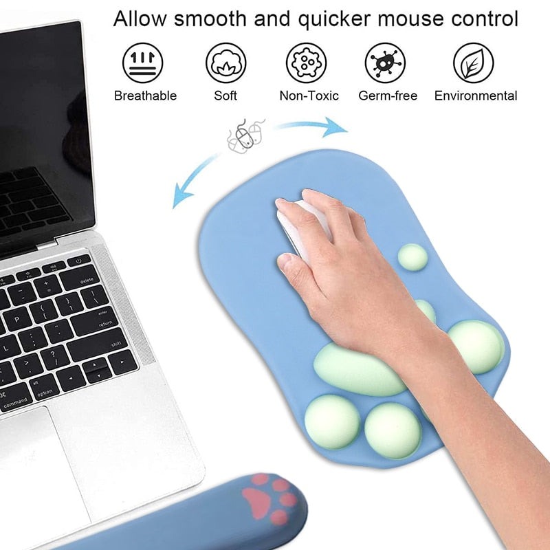 Cute 3D Cat Paw Mouse Pad