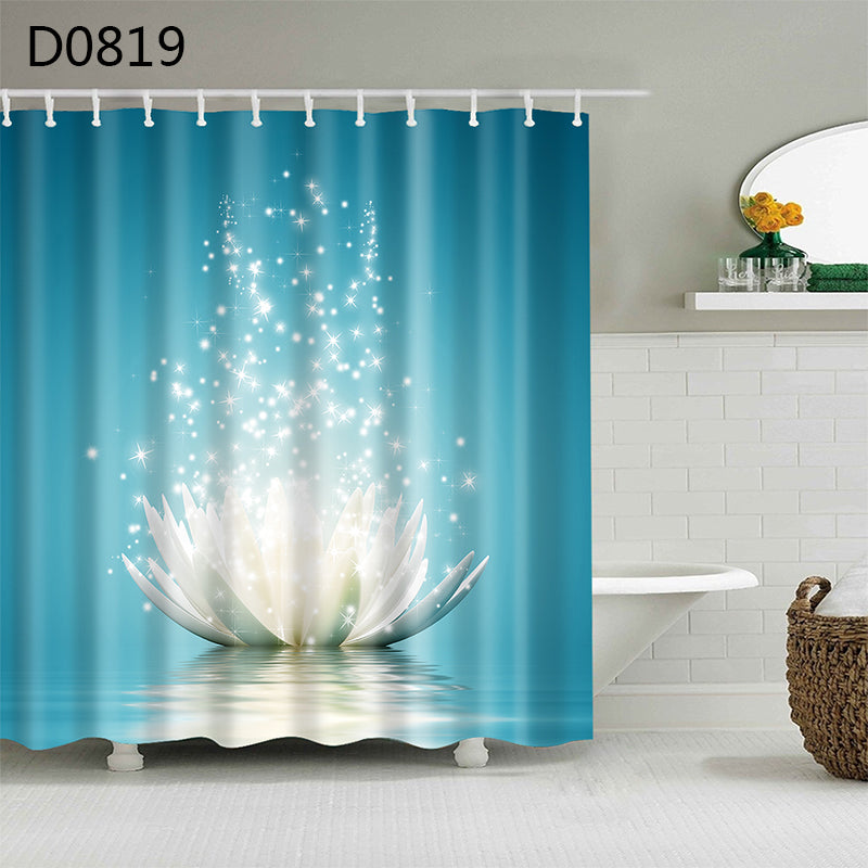 Shower Curtain Waterproof Thickened Bathroom Curtain