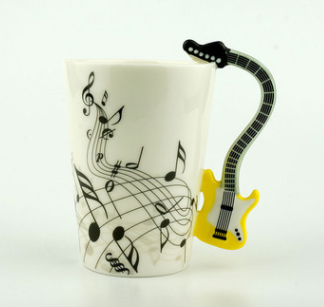 Tazas de café, inspiradas en la música