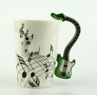 Tazas de café, inspiradas en la música