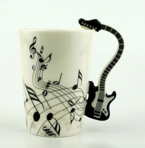 Tazas de café, inspiradas en la música