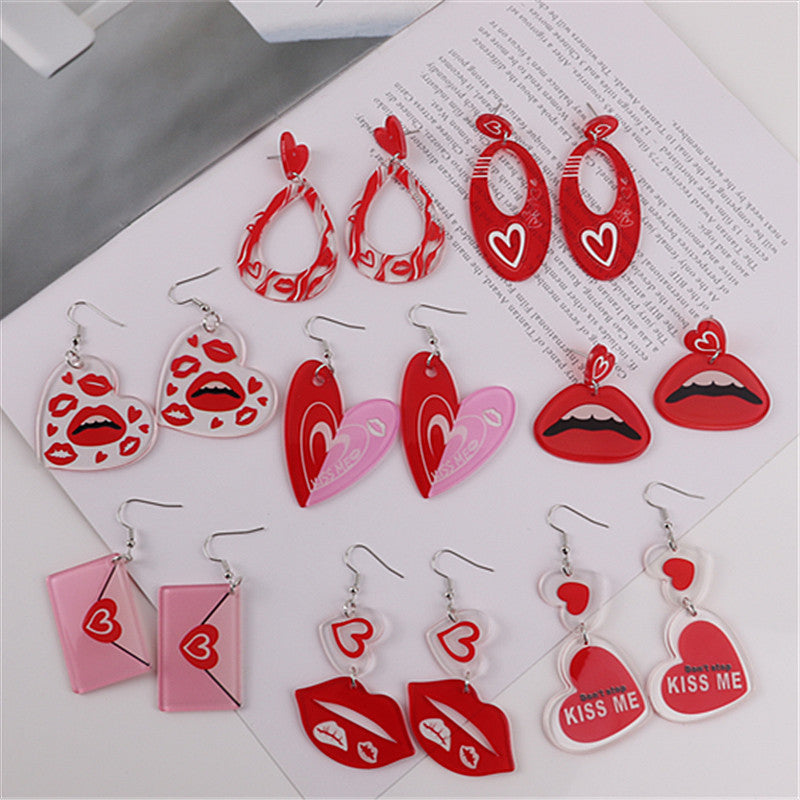 Valentine's Day Earrings -PANTALLAS ,AMOR