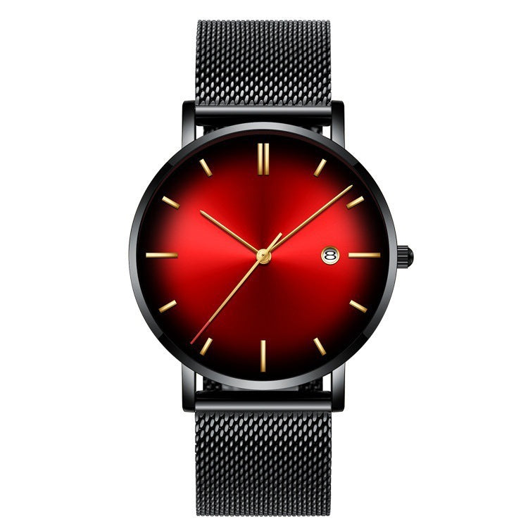 Reloj, estilo minimalista, calendario, de caballero