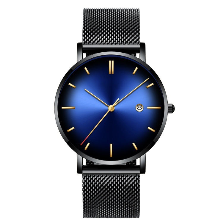 Reloj, estilo minimalista, calendario, de caballero