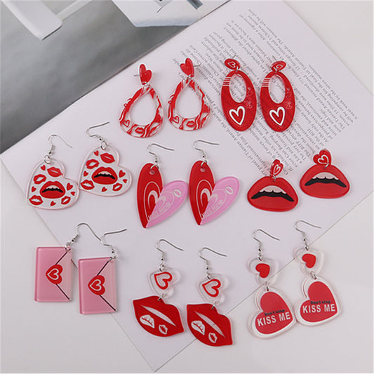 Valentine's Day Earrings -PANTALLAS ,AMOR