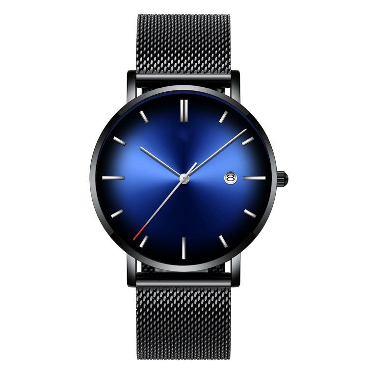 Reloj, estilo minimalista, calendario, de caballero