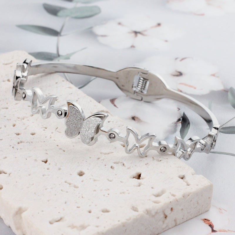 Stainless Steel Butterfly  Bracelet