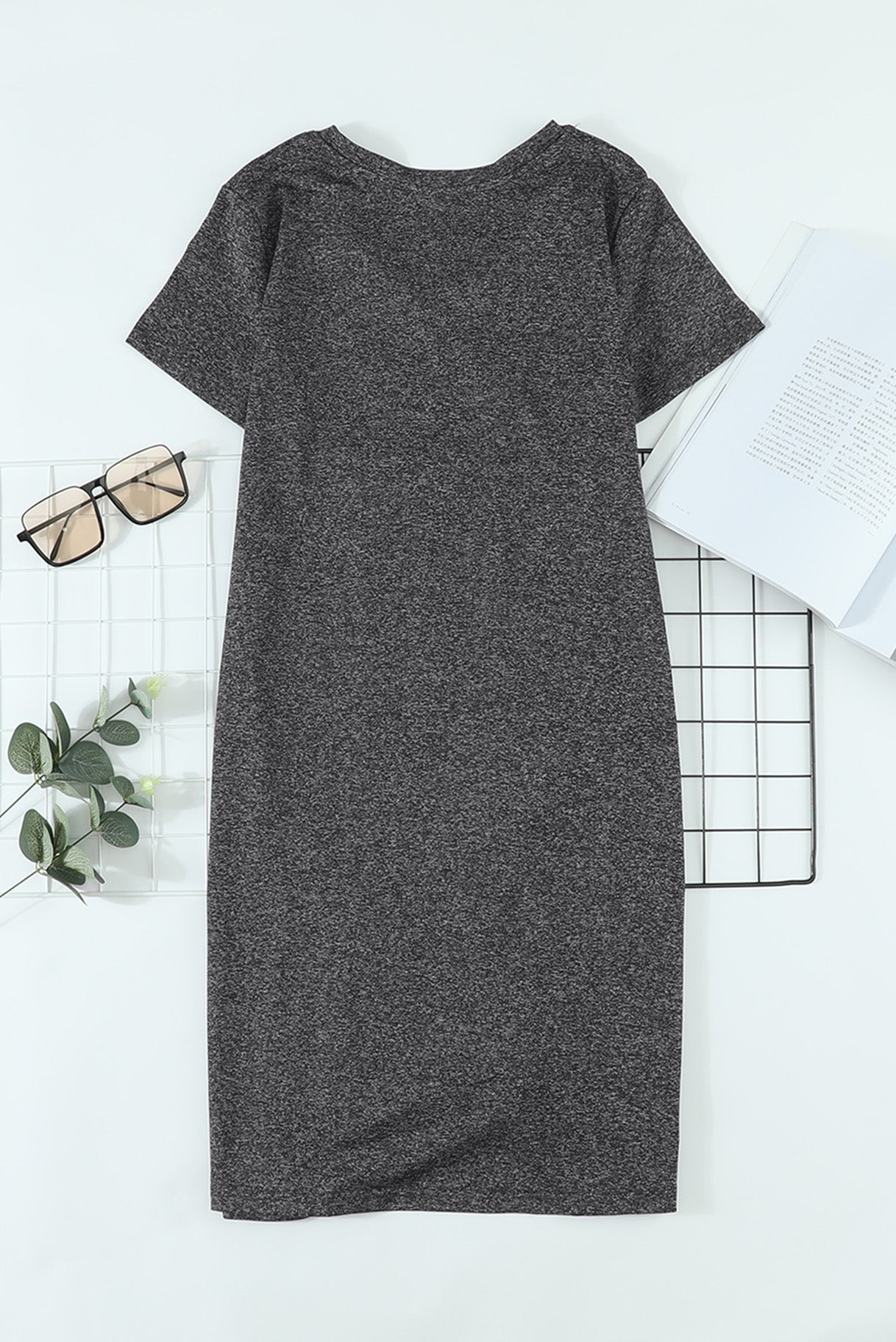 Girls Twisted V-Neck Short Sleeve Dress