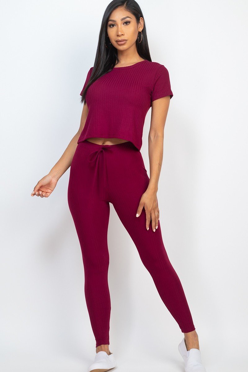 Short Sleeve Top & Leggings Set