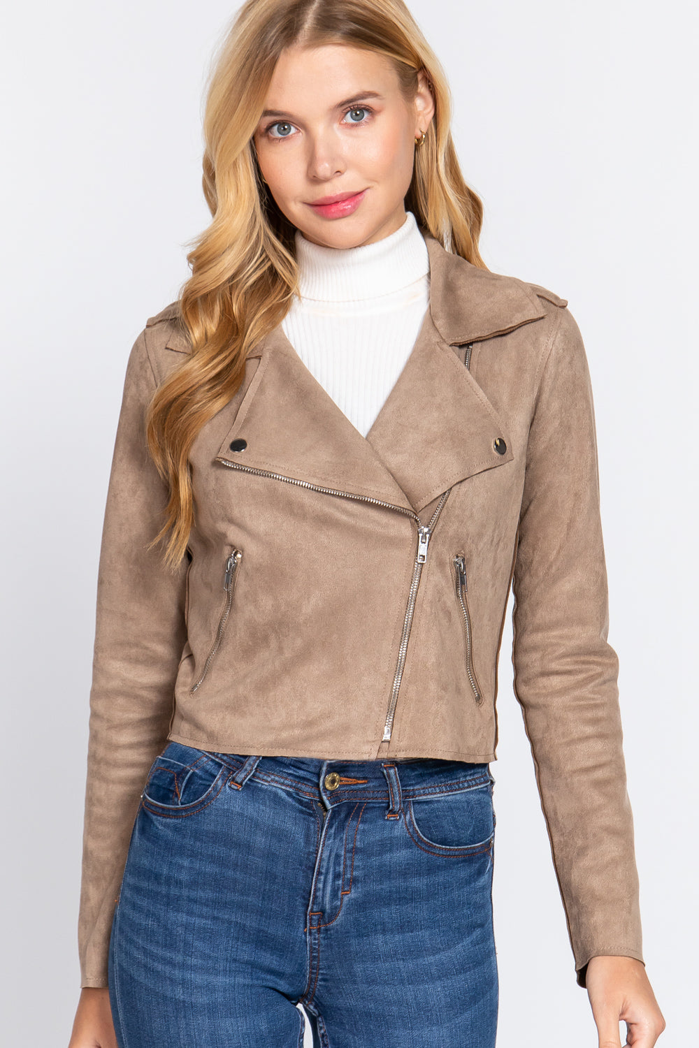 Faux Suede Short Jacket