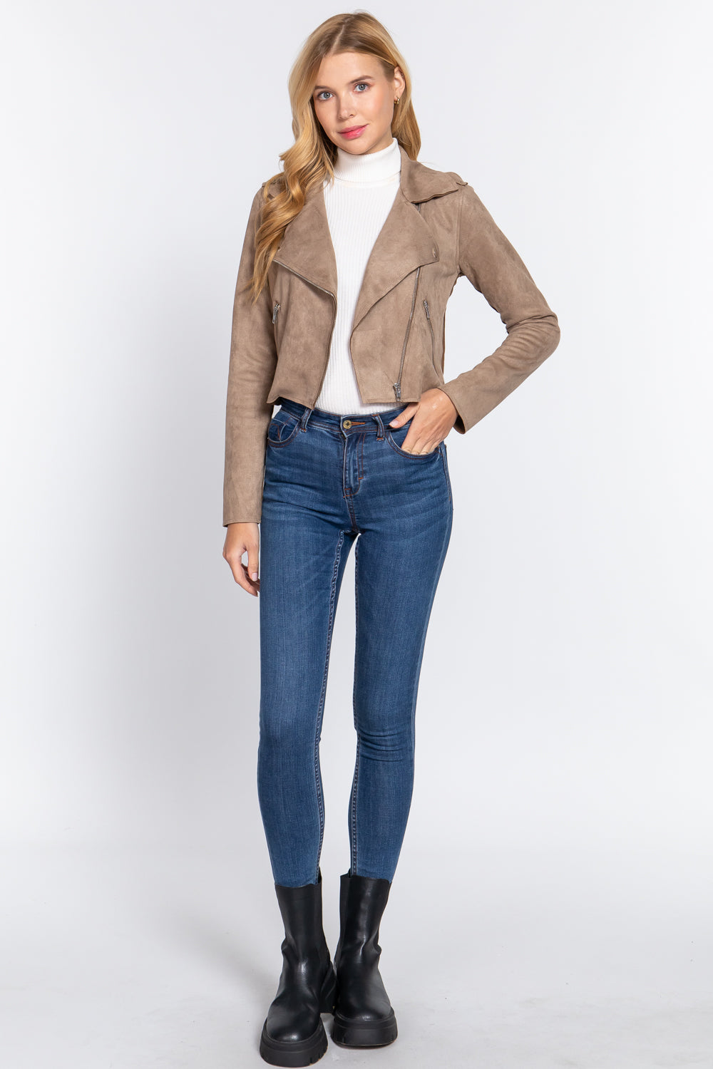 Faux Suede Short Jacket