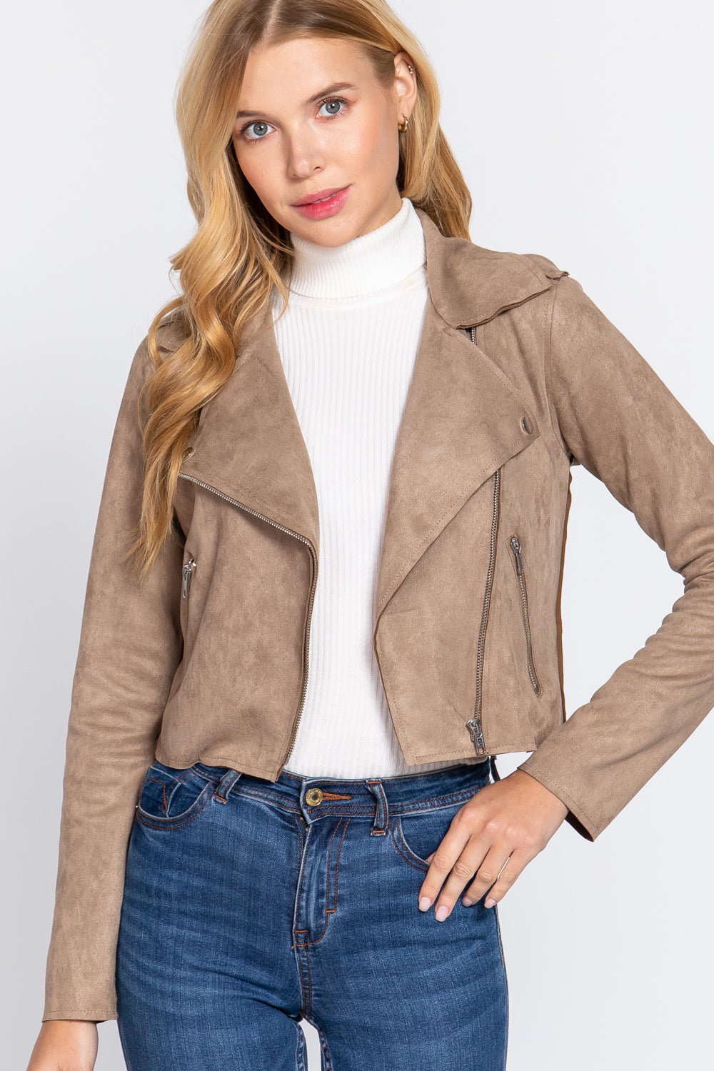 Faux Suede Short Jacket