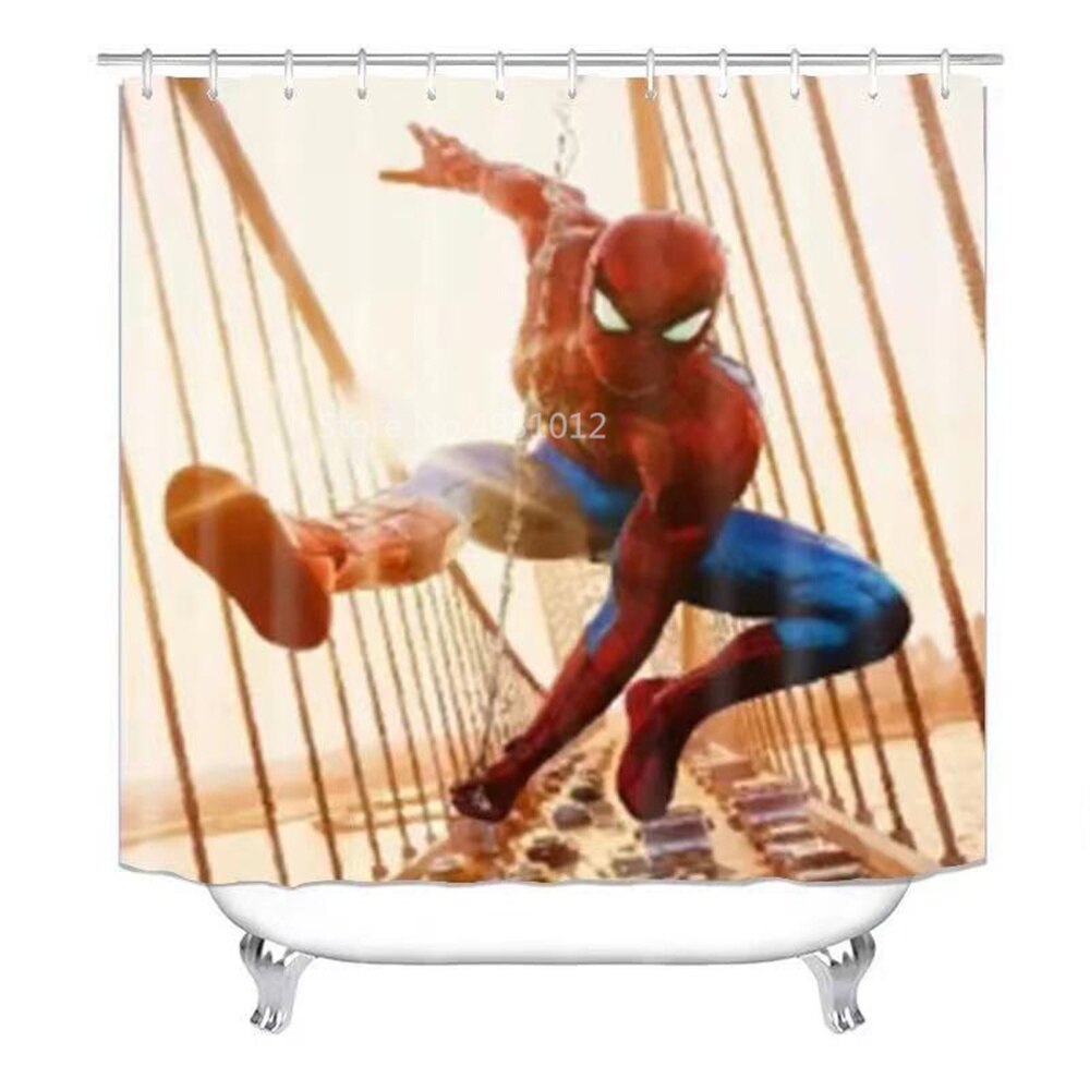 Spiderman Printing Shower Curtain