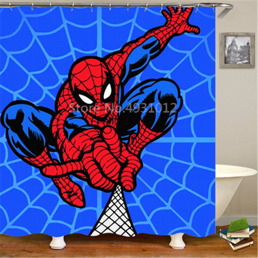 Spiderman Printing Shower Curtain