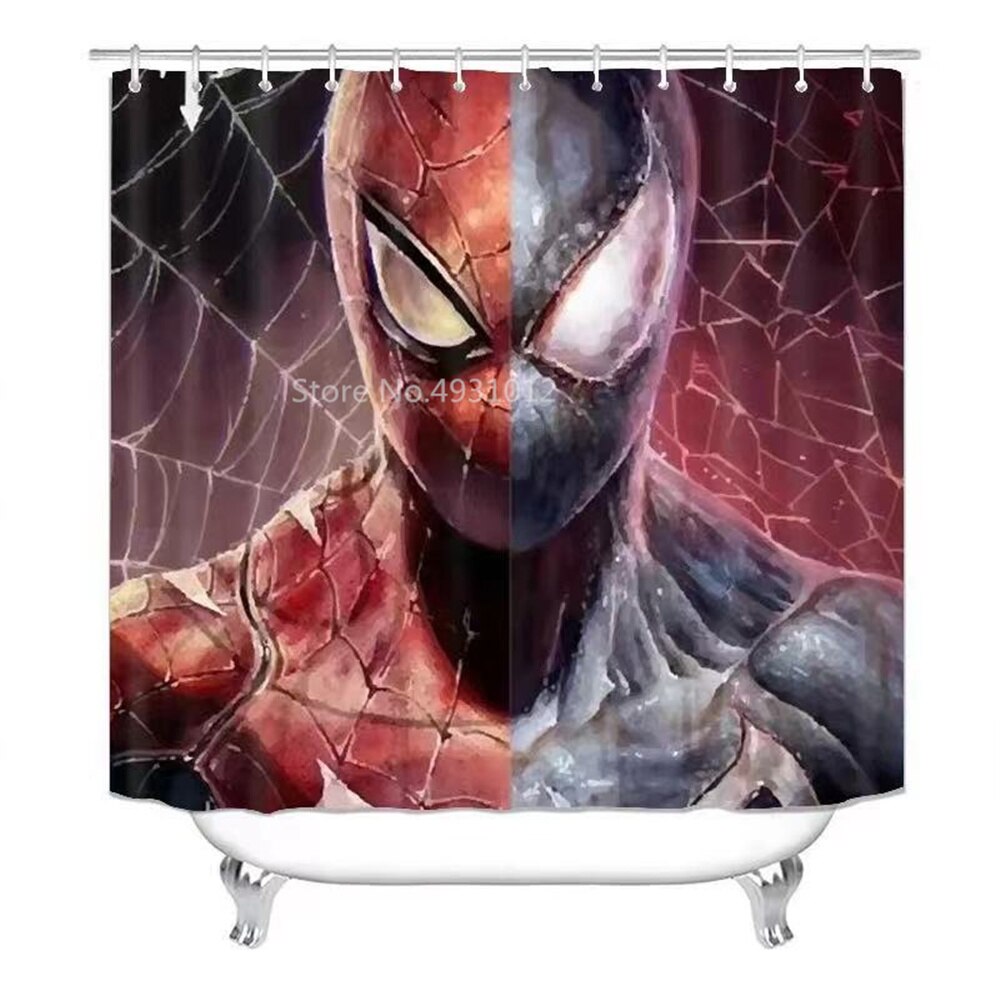 Spiderman Printing Shower Curtain