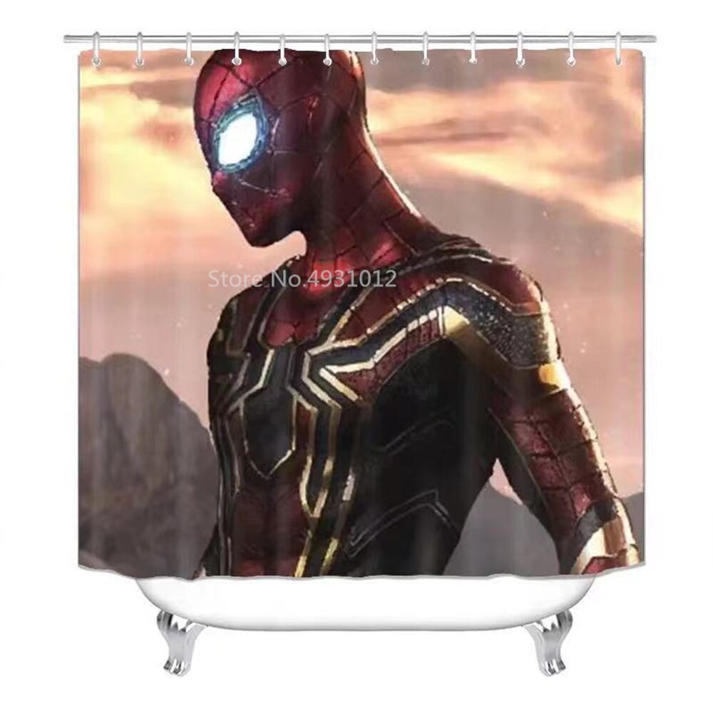 Spiderman Printing Shower Curtain