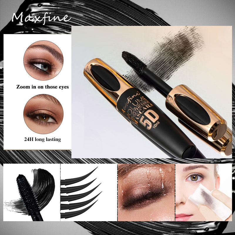 Makeup MAXFINE 5D Mascara Set  Waterproof, Sweatproof